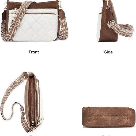 Trendy Quilted Crossbody Bag for Women - Chic Vegan Leather Shoulder Purse - Picture 6 of 7